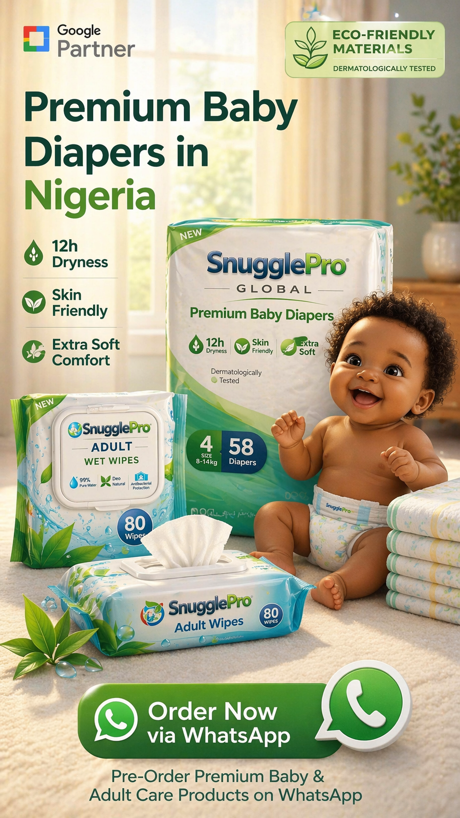 SnugglePro Premium Baby Diapers