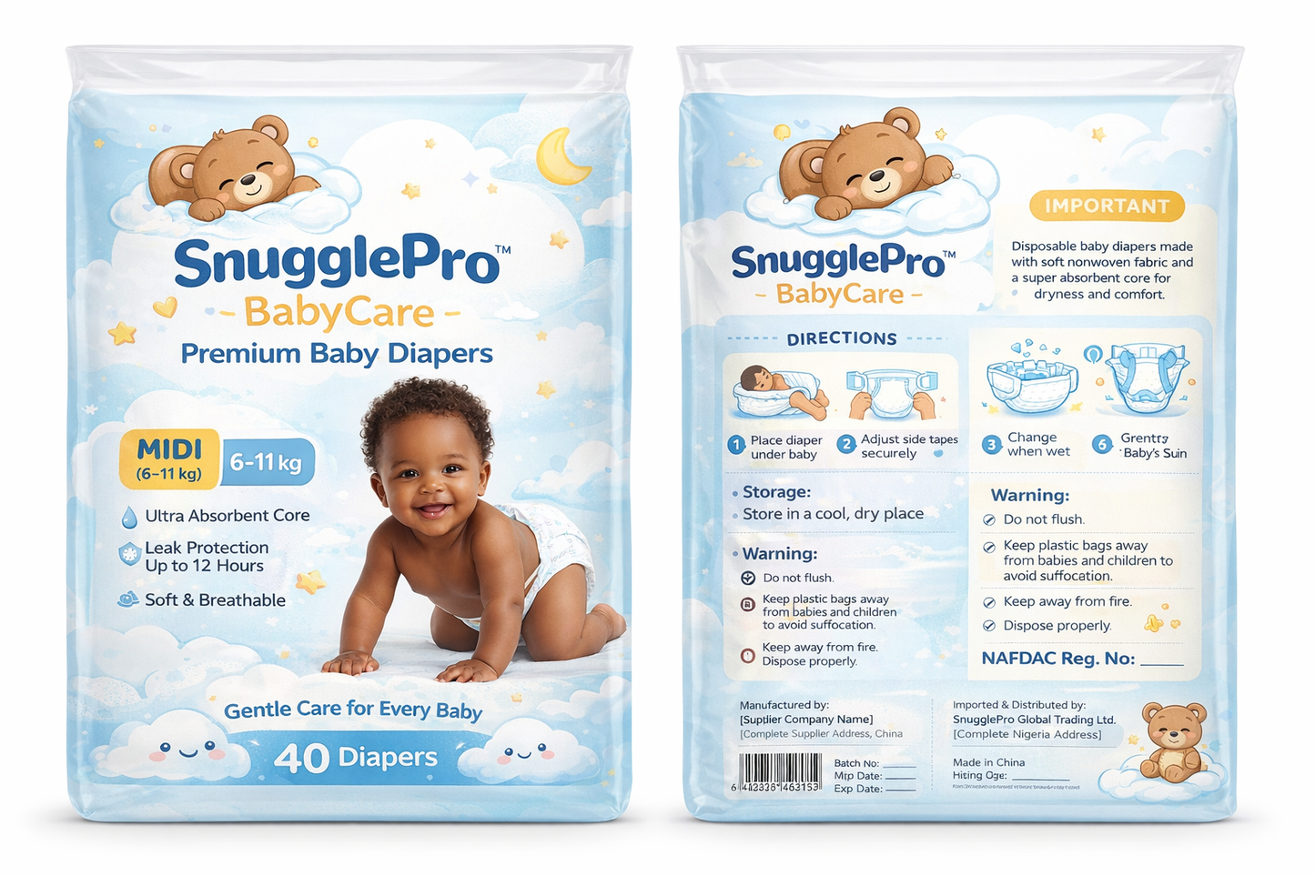 SnugglePro Premium Baby Diapers